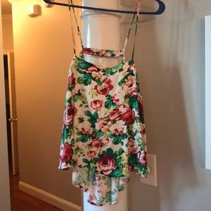 Forever 21 floral open back tank